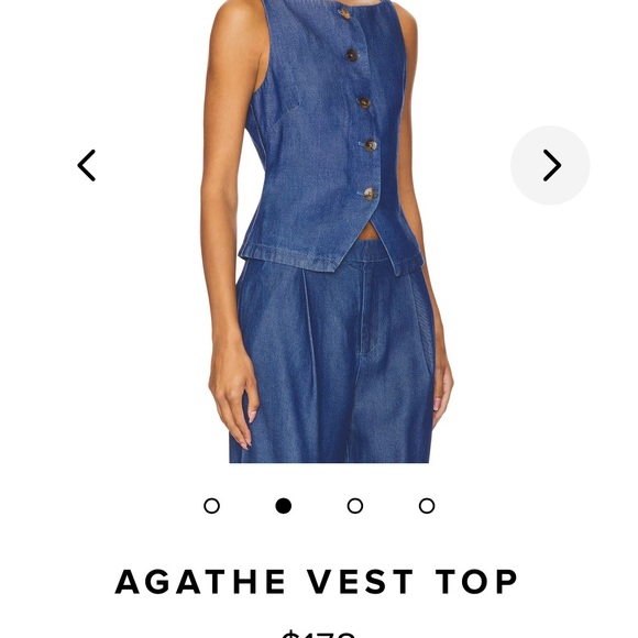 Denim Agathe Vest Top NWT by Lovers and Friends sz s - Picture 5 of 10